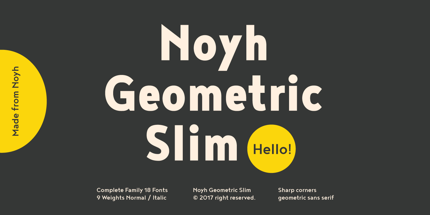 Schriftart Noyh Geometric Slim